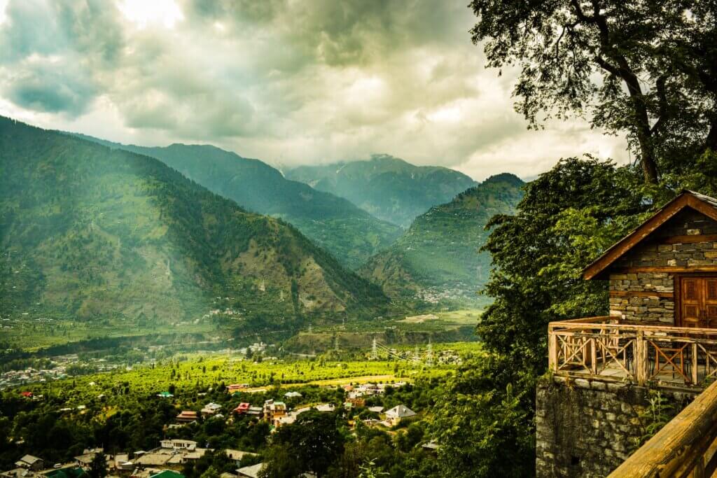 breath taking valley view of Manali, Himanchal Pradesh