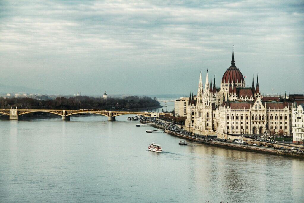 Beautiful building on Danube river, Budapest